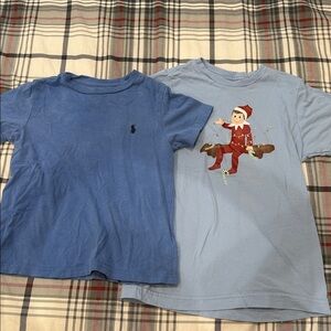 Boys t shirt lot. Blue Graphic T-Shirts Set Ralph Lauren and elf